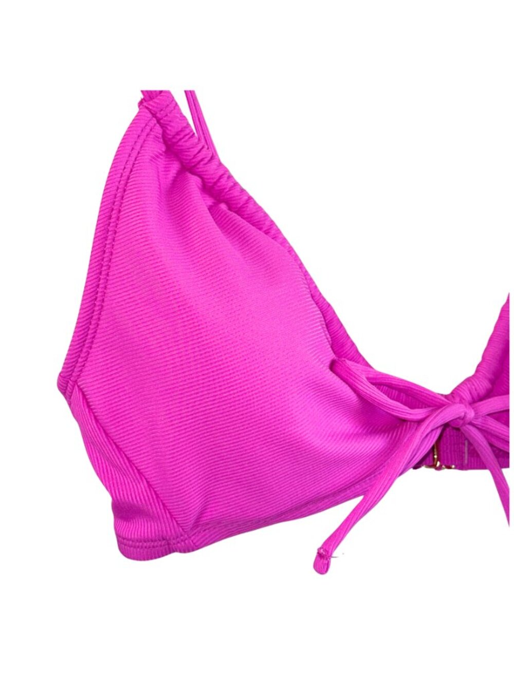 Bundle Set of 2 NWT Bikini Tops Pink Ribbed S Blue Plaid Underwire M - Picture 5 of 10